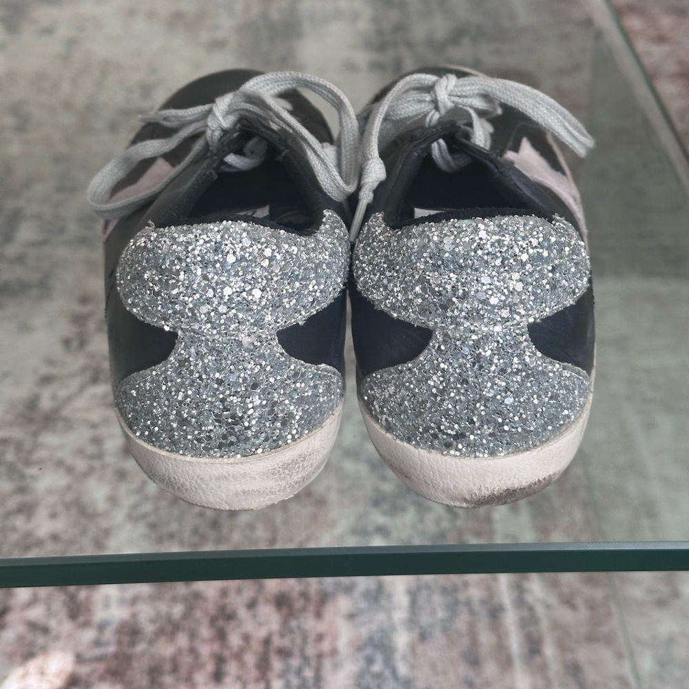 Golden Goose womens‎ BLK Mauve Silver Sneakers 8 - Picture 4 of 7